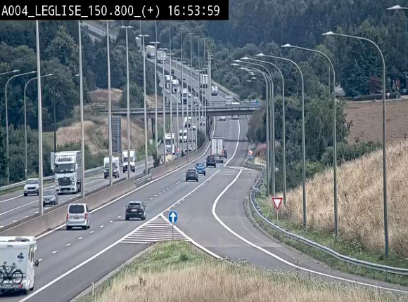 <h2>Caméra autoroute Belgique - Côte de Léglise, E411(A4) direction Luxembourg</h2>