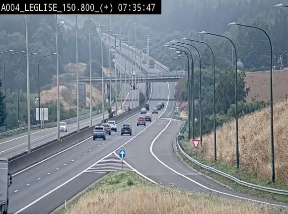 <h2>Caméra autoroute Belgique - Côte de Léglise, E411(A4) direction Luxembourg</h2>