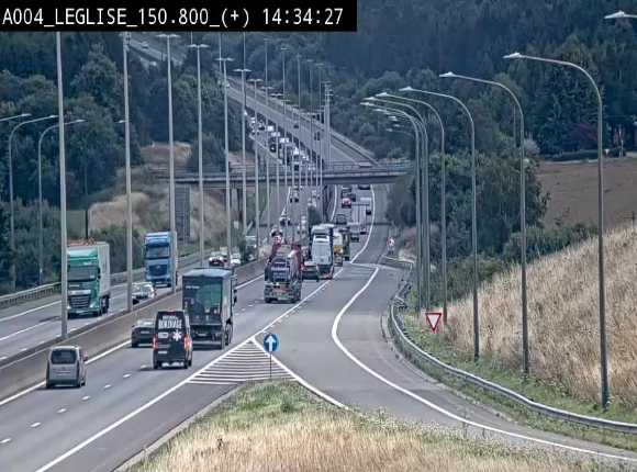 <h2>Caméra autoroute Belgique - Côte de Léglise, E411(A4) direction Luxembourg</h2>