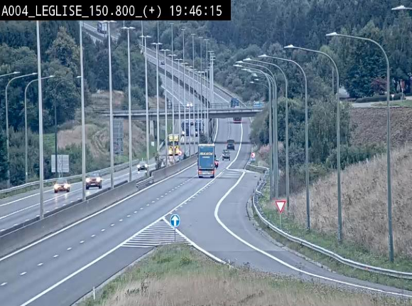 <h2>Caméra autoroute Belgique - Côte de Léglise, E411(A4) direction Luxembourg</h2>
