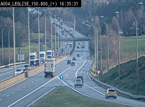 <h2>Caméra autoroute Belgique - Côte de Léglise, E411(A4) direction Luxembourg</h2>