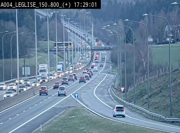 <h2>Caméra autoroute Belgique - Côte de Léglise, E411(A4) direction Luxembourg</h2>