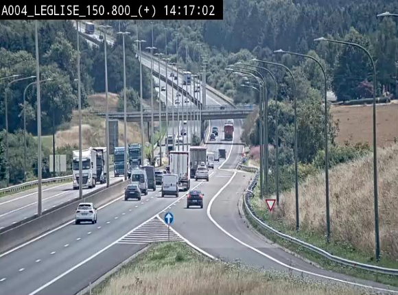 <h2>Caméra autoroute Belgique - Côte de Léglise, E411(A4) direction Luxembourg</h2>