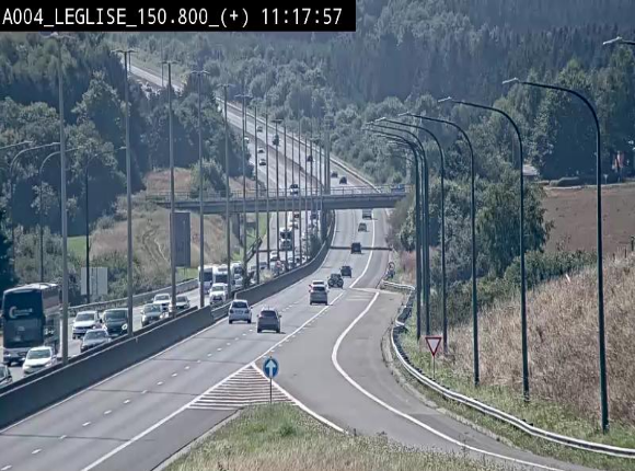 <h2>Caméra autoroute Belgique - Côte de Léglise, E411(A4) direction Luxembourg</h2>