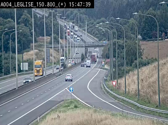 <h2>Caméra autoroute Belgique - Côte de Léglise, E411(A4) direction Luxembourg</h2>