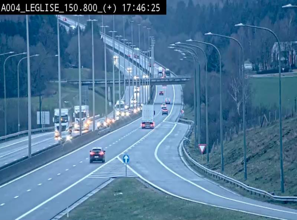 <h2>Caméra autoroute Belgique - Côte de Léglise, E411(A4) direction Luxembourg</h2>