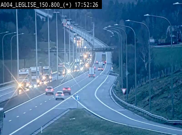 <h2>Caméra autoroute Belgique - Côte de Léglise, E411(A4) direction Luxembourg</h2>