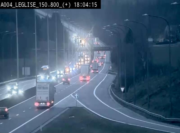 <h2>Caméra autoroute Belgique - Côte de Léglise, E411(A4) direction Luxembourg</h2>