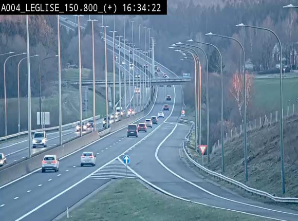 <h2>Caméra autoroute Belgique - Côte de Léglise, E411(A4) direction Luxembourg</h2>