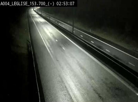 <h2>Webcam autoroute A4 (E411-E25) à Léglise, avant la jonction avec la N40. Vue orientée vers Bruxelles</h2>