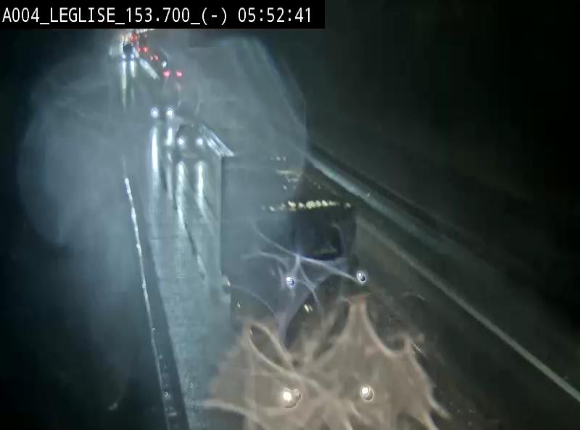 <h2>Webcam autoroute A4 (E411-E25) à Léglise, avant la jonction avec la N40. Vue orientée vers Bruxelles</h2>