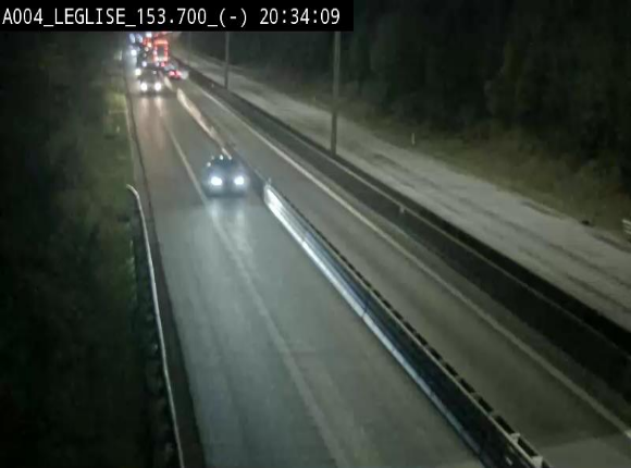 <h2>Webcam autoroute A4 (E411-E25) à Léglise, avant la jonction avec la N40. Vue orientée vers Bruxelles</h2>