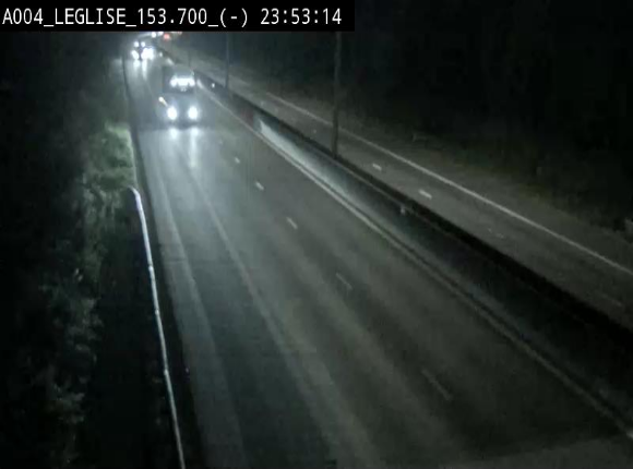 <h2>Webcam autoroute A4 (E411-E25) à Léglise, avant la jonction avec la N40. Vue orientée vers Bruxelles</h2>