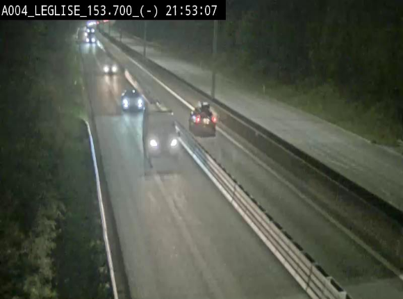 <h2>Webcam autoroute A4 (E411-E25) à Léglise, avant la jonction avec la N40. Vue orientée vers Bruxelles</h2>