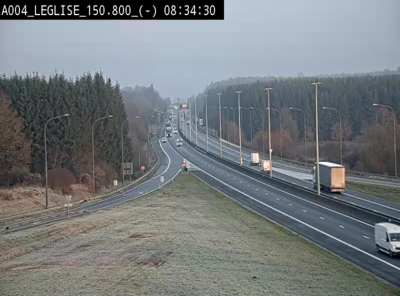 <h2>Webcam E411 dans la Côte de Léglise. Vue orientée vers Bruxelles</h2>