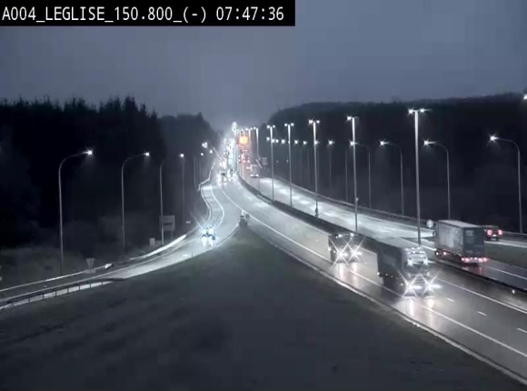 <h2>Webcam E411 dans la Côte de Léglise. Vue orientée vers Bruxelles</h2>