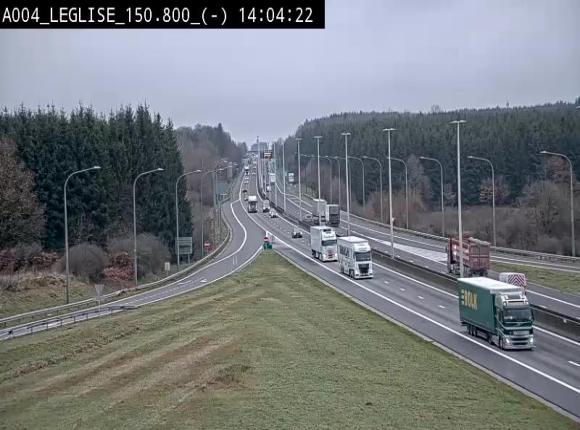 <h2>Webcam E411 dans la Côte de Léglise. Vue orientée vers Bruxelles</h2>