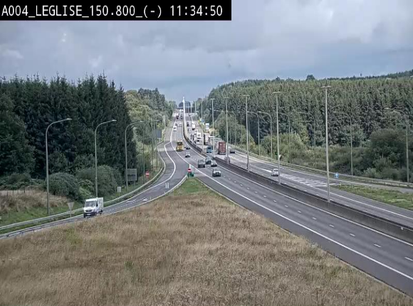 <h2>Webcam E411 dans la Côte de Léglise. Vue orientée vers Bruxelles</h2>