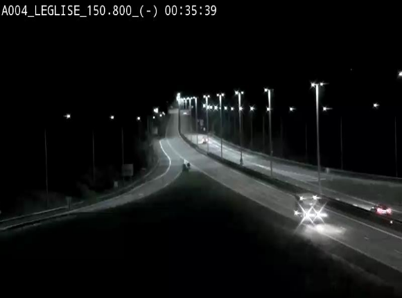 Webcam E411 dans la Côte de Léglise. Vue orientée vers Bruxelles