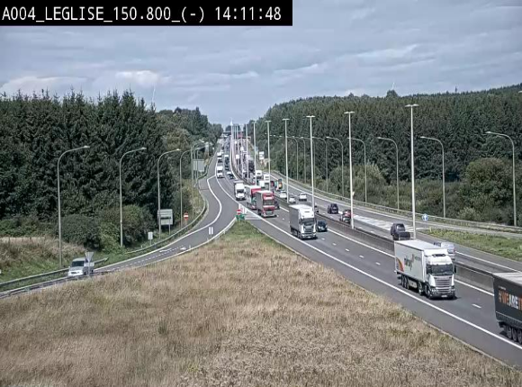 <h2>Webcam E411 dans la Côte de Léglise. Vue orientée vers Bruxelles</h2>
