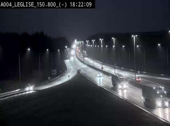 <h2>Webcam E411 dans la Côte de Léglise. Vue orientée vers Bruxelles</h2>