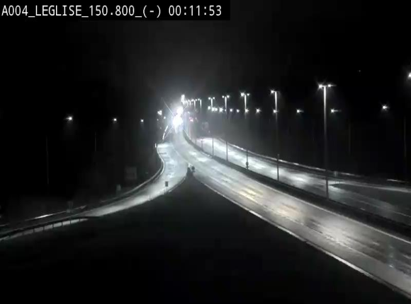 Webcam E411 dans la Côte de Léglise. Vue orientée vers Bruxelles