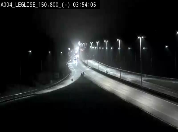 Webcam E411 dans la Côte de Léglise. Vue orientée vers Bruxelles
