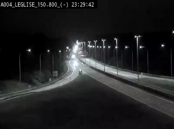 Webcam E411 dans la Côte de Léglise. Vue orientée vers Bruxelles