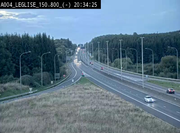<h2>Webcam E411 dans la Côte de Léglise. Vue orientée vers Bruxelles</h2>