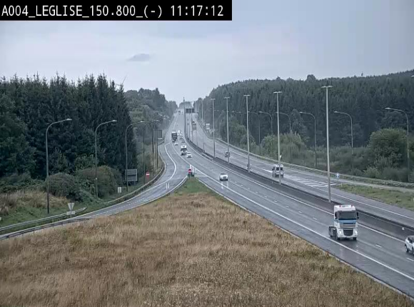 <h2>Webcam E411 dans la Côte de Léglise. Vue orientée vers Bruxelles</h2>