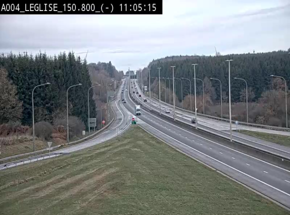 <h2>Webcam E411 dans la Côte de Léglise. Vue orientée vers Bruxelles</h2>