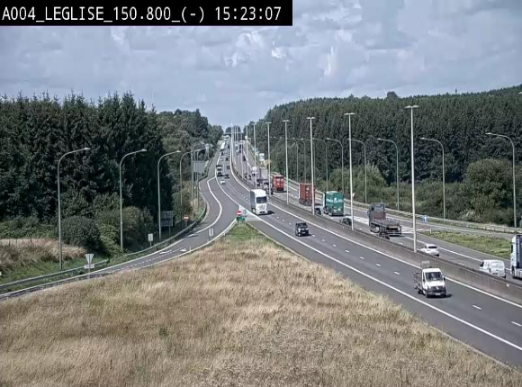 <h2>Webcam E411 dans la Côte de Léglise. Vue orientée vers Bruxelles</h2>