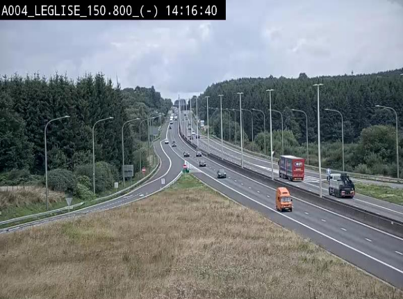 <h2>Webcam E411 dans la Côte de Léglise. Vue orientée vers Bruxelles</h2>