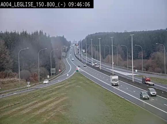 <h2>Webcam E411 dans la Côte de Léglise. Vue orientée vers Bruxelles</h2>