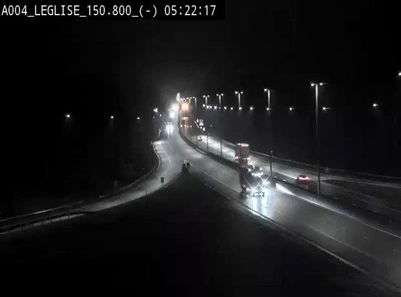 Webcam E411 dans la Côte de Léglise. Vue orientée vers Bruxelles