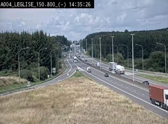 <h2>Webcam E411 dans la Côte de Léglise. Vue orientée vers Bruxelles</h2>