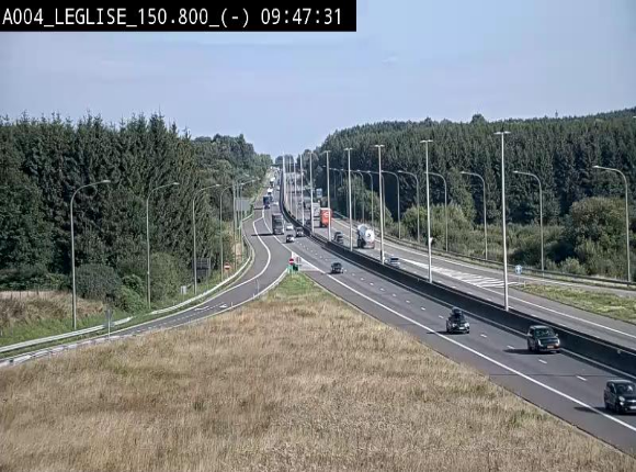 <h2>Webcam E411 dans la Côte de Léglise. Vue orientée vers Bruxelles</h2>