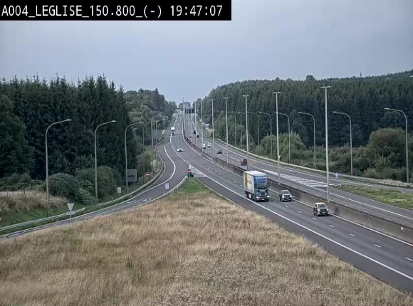 <h2>Webcam E411 dans la Côte de Léglise. Vue orientée vers Bruxelles</h2>