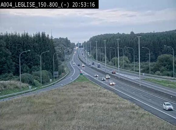 <h2>Webcam E411 dans la Côte de Léglise. Vue orientée vers Bruxelles</h2>