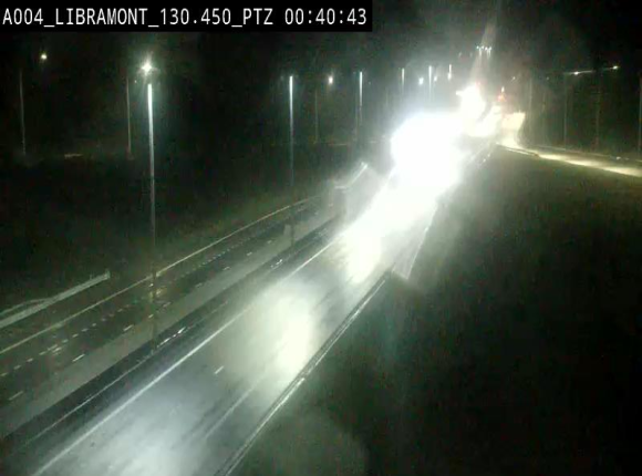 <h2>Webcam E411 à hauteur de la sortie 25 de Libramont menant vers Bouillon, Sedan et Reims via la N89. Vue orientée vers Bruxelles</h2>