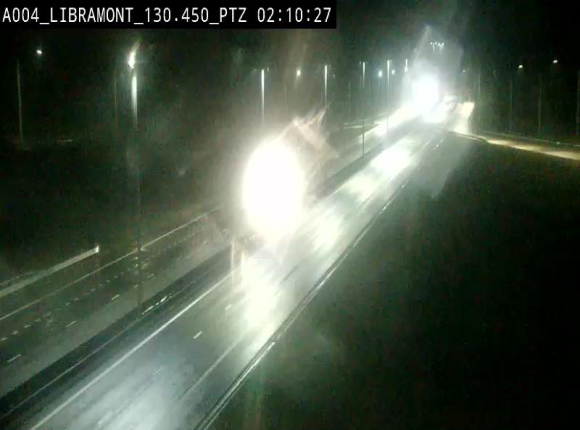 <h2>Webcam E411 à hauteur de la sortie 25 de Libramont menant vers Bouillon, Sedan et Reims via la N89. Vue orientée vers Bruxelles</h2>