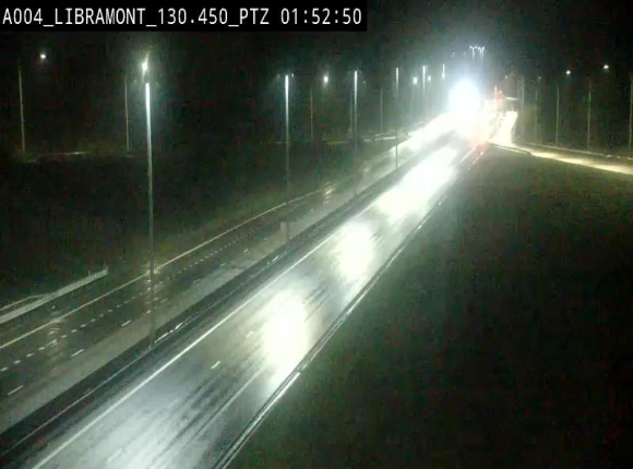 <h2>Webcam E411 à hauteur de la sortie 25 de Libramont menant vers Bouillon, Sedan et Reims via la N89. Vue orientée vers Bruxelles</h2>