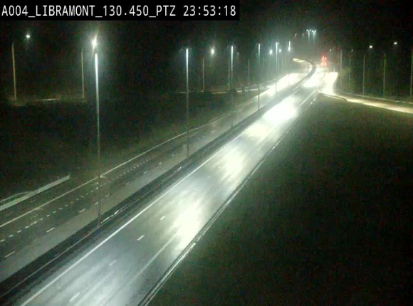 <h2>Webcam E411 à hauteur de la sortie 25 de Libramont menant vers Bouillon, Sedan et Reims via la N89. Vue orientée vers Bruxelles</h2>