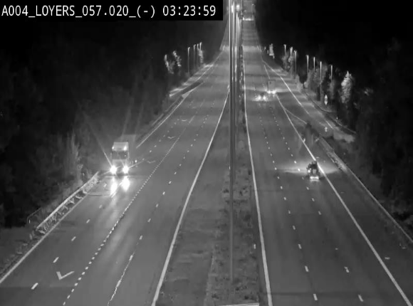 <h2>Webcam E411 au niveau du viaduc de Beez à Loyers, entre Champion et Warissoulx. Vue orientée vers Bruxelles</h2>