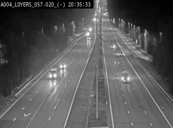 <h2>Webcam E411 au niveau du viaduc de Beez à Loyers, entre Champion et Warissoulx. Vue orientée vers Bruxelles</h2>