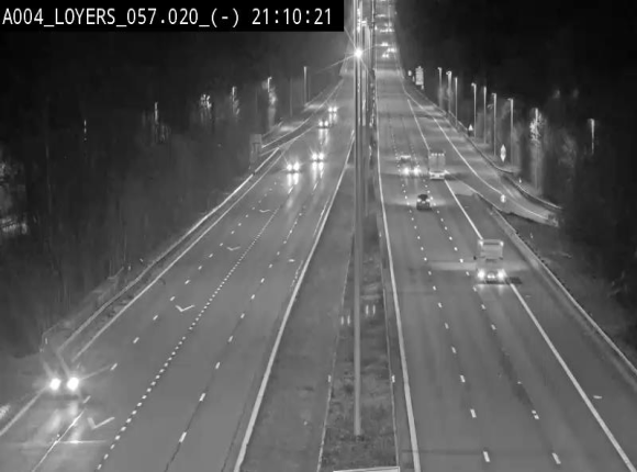 <h2>Webcam E411 au niveau du viaduc de Beez à Loyers, entre Champion et Warissoulx. Vue orientée vers Bruxelles</h2>
