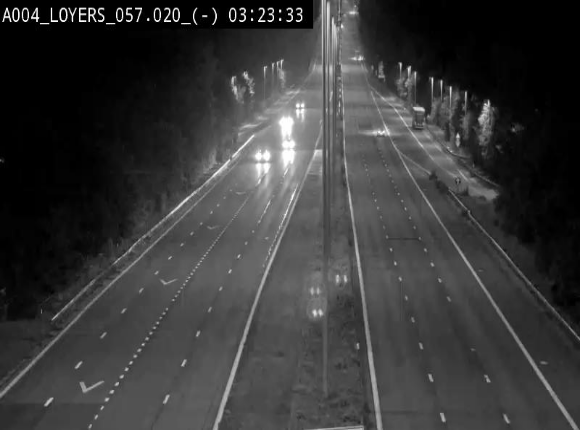 <h2>Webcam E411 au niveau du viaduc de Beez à Loyers, entre Champion et Warissoulx. Vue orientée vers Bruxelles</h2>