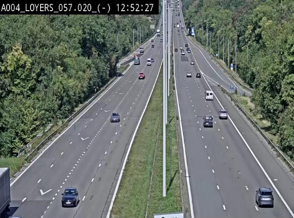 <h2>Webcam E411 au niveau du viaduc de Beez à Loyers, entre Champion et Warissoulx. Vue orientée vers Bruxelles</h2>