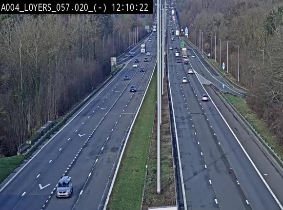 <h2>Webcam E411 au niveau du viaduc de Beez à Loyers, entre Champion et Warissoulx. Vue orientée vers Bruxelles</h2>