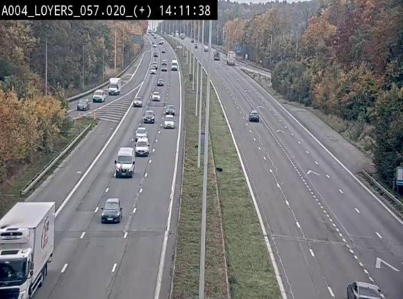 <h2>Webcam dans la montée de Loyers sur l'E411, après le viaduc de Beez en venant de Namur et en direction du Luxembourg</h2>